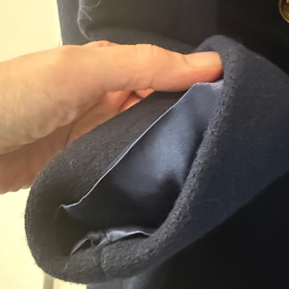 NWOT J. Crew Warwick Topcoat in Italian Stadium-Cloth Wool Blend | Navy | 0 - Picture 9 of 14